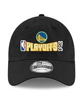 New Era Men's Black Golden State Warriors 2025 Nba Playoffs 9TWENTY Adjustable Hat