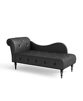 Gold Sparrow 32" Polyester Napa Diamond Tufted Chaise Lounge