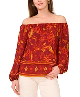 Vince Camuto Women's Off-The-Shoulder Long-Sleeve Blouse