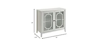 Two Glass Door Sideboard Cabinet with Adjustable Shelves
