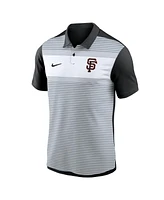 Nike Men's White/Black San Francisco Giants Vapor Striped Performance Polo Shirt