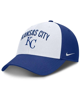 Nike Men's White/Royal Kansas City Royals Club Performance Adjustable Hat