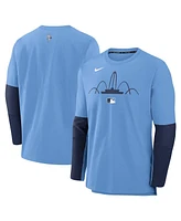 Nike Men's Light Blue Kansas City Royals Authentic Collection Connect Lightweight Player Tri-Blend Performance Long Sleeve T-Shirt