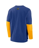 Nike Men's Royal Seattle Mariners Authentic Collection City Connect Lightweight Player Tri-Blend Performance Long Sleeve T-Shirt