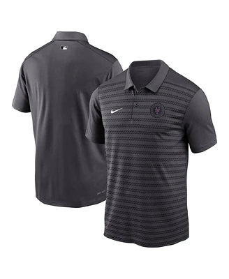Nike Men's Anthracite New York Mets Authentic Collection City Connect Victory Performance Polo Shirt