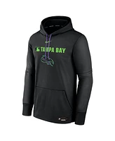 Nike Men's Black Tampa Bay Rays Authentic Collection City Connect Therma Pullover Hoodie