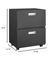Office furniture Copier Cabinet black 2 door steel copier stand mobile pedestal file Printer Stand