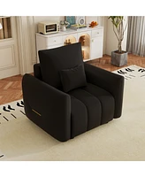 Modern Teddy Fabric Sofa with Pillow