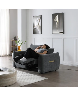 Power Lift loveseat, Usb power. Home Theater Seat, Upholstered primary living space Furniture,Sleeper Couch,Linen