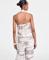 I.n.c. International Concepts Women's Printed Wrap Top, Exclusively at Macy's