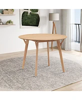42" Round Dining Table: Modern Wood Table for 4