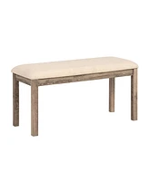 6-Piece Dining Set with Upholstered Chairs and Bench (Brown