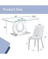 Elegant 5-Piece Dining Set: Table & 4 Chairs