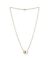 Pre-Owned Cartier Love Interlocking Necklace 18K Rose Gold