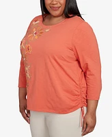 Alfred Dunner Plus Floral Embroidered Top