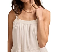Lucky Brand Women's Market Day Cotton Tiered Maxi Dress