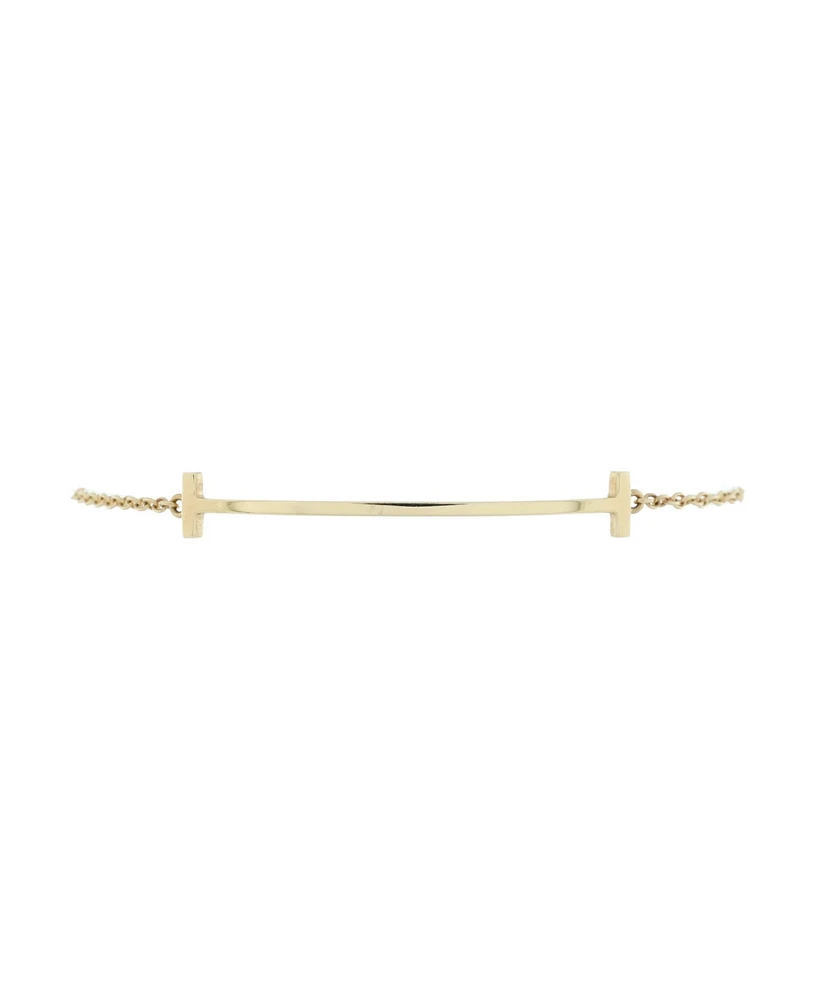 Pre-Owned Tiffany & Co. Medium T Smile Chain Bracelet 18K Gold