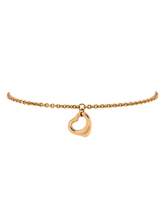 Pre-Owned Tiffany & Co. Elsa Peretti Open Heart Charm Bracelet 18K Rose Gold