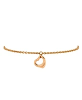 Pre-Owned Tiffany & Co. Elsa Peretti Open Heart Charm Bracelet 18K Rose Gold
