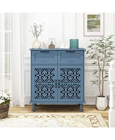 2 Door 2 Drawer Cabinet, American Furniture, Suitable for Bedroom, Living Room, Study