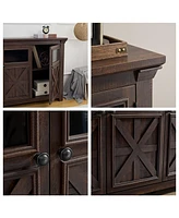 Farmhouse Sideboard Buffet with Adjustable Shelf, Storage Cabinet, Espresso