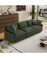 Modular Sectional Sofa, Deep Seat, 4 Pillows, Modern L-Shape