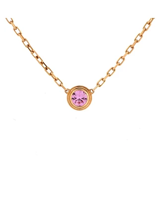 Pre-Owned Cartier Cartier D'Amour 1 Pink Sapphire Necklace 18K Rose Gold