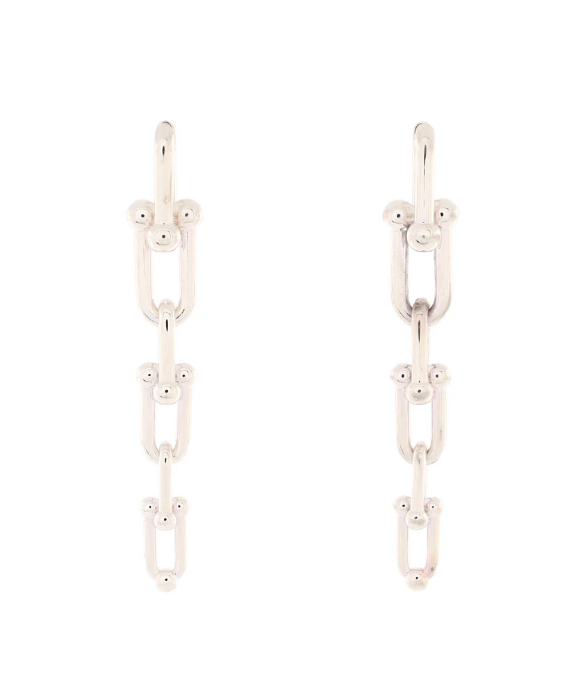 Pre-Owned Tiffany & Co. HardWear Triple Graduated Link Earrings Sterling Silver