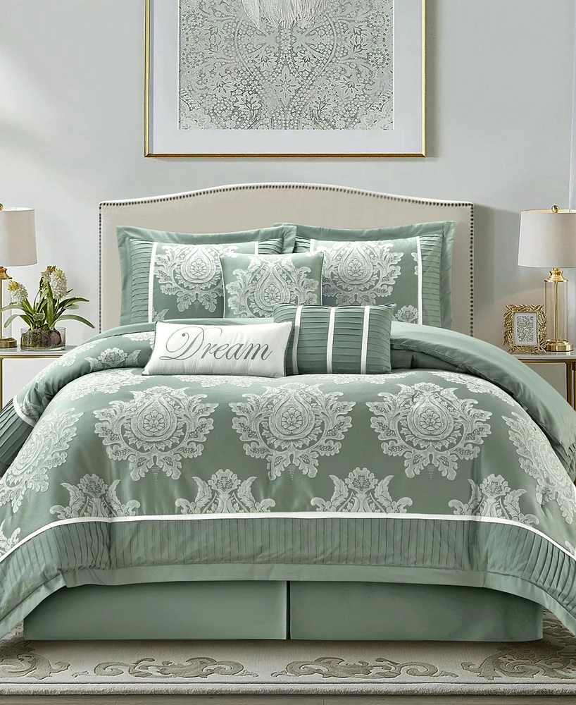Stratford Park Therese Damask 7-Pc. Comforter Set, King