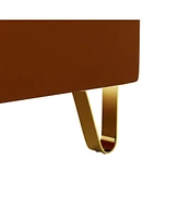 Mid-Century Velvet Sofa and Armchair Set with Gold Accents