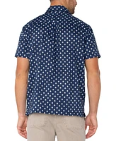Liverpool Los Angeles Men's Short Sleeve Floral Print Button-Front Shirt