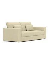 83" Modern Sofa Couches for Living Room, 3 Seater Sofa with Detachable Cover & double cushioning,Beige