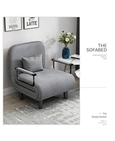 Folding sofa chair grey