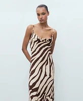 Mango Women's Printed Midi Dress