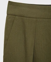Mango Women's Linen-Blend Straight-Fit Pants