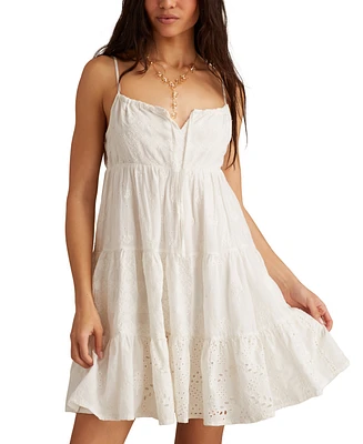 Lucky Brand Women's Cotton Patchwork Mix Mini Dress