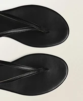 Mango Women's Leather Straps Sandals