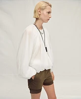 Mango Women's Gathered Semi-Transparent Jacket
