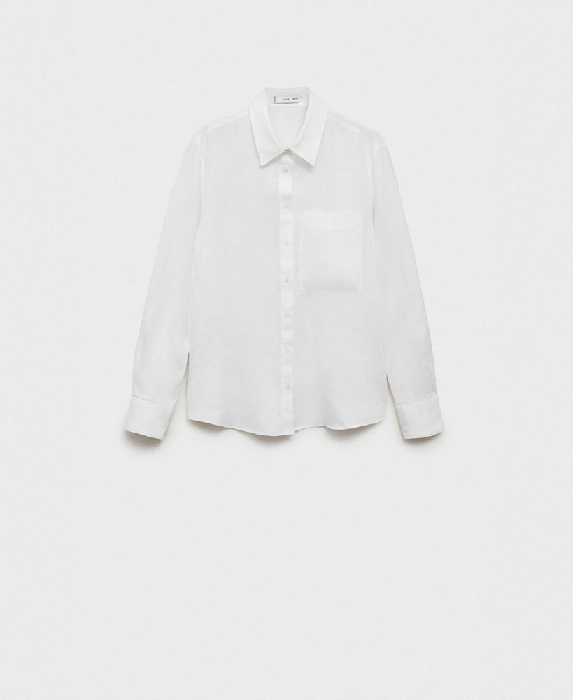 Mango Women's Linen Shirt