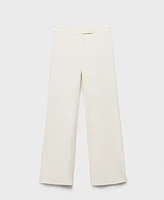 Mango Women's Straight Mid-Rise Pants