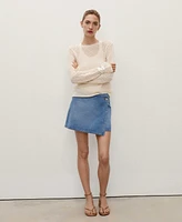 Mango Women's Denim Skorts