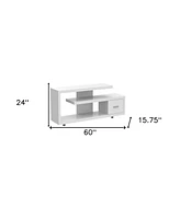 Wood Tv Stand with Open Shelving for Flat Screen TVs and Media Equipment