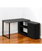 Contemporary Computer Desk with Twin Drawer Storage and Clean Lines