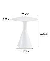 White coffee table, simple modern negotiation table, balcony dining table