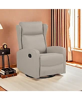Rocking Swivel Recliner Chair for Living Room, 360 Degree Swivel, Adjustable Modern Reclining Chair, Classic and Traditional Recliner Sofa with Lumbar