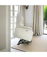 Comfortable electric lift chair, made of high-grade leather, provides full body support and convenient remote control operation, making it an ideal ch