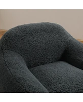 Comfy Bean Bag Chair with Armrest and Memory Foam Filler