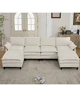 Cloud Modular Sofa: 6-Seater Sectional, Cozy Comfort for Living Room
