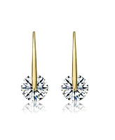 Stylish Modernized Solitaire Drop Earrings