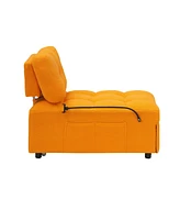 40.20 inches long, Teddy Sofa Fabric,a convertible sofa-bed, for Apartment Office Living Room - Orange